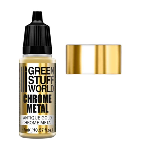 Farba Green Stuff World Chrome Paint Antique Gold 17 ml
