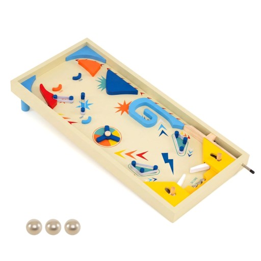 Drewniany zestaw do gry w pinballa Pinball dla dzieci