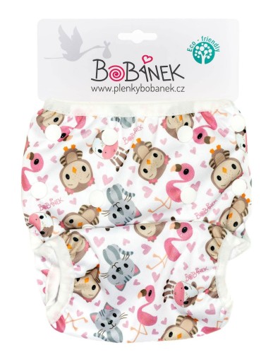 Bobánek - Rosnący strój kąpielowy Duży - Różowe zwierzątka