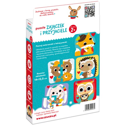 CzuCzu Puzzle Do Pary Zajączek i Przyjaciele 24m+ 92979