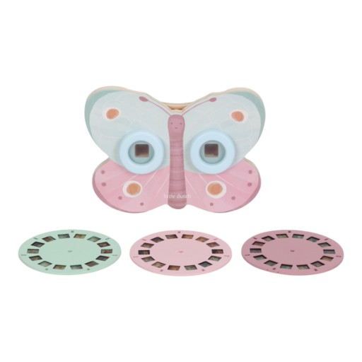 Little Dutch Projektor z bajkami 3 krążki dyski motyl okulary Fairy Garden