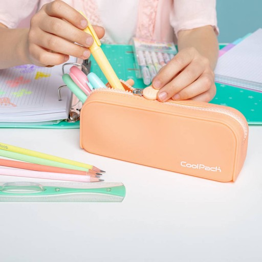 Piórnik Szkolny Saszetka Tuba Pastelowa Różowy Na Zamek 1 Komora Coolpack