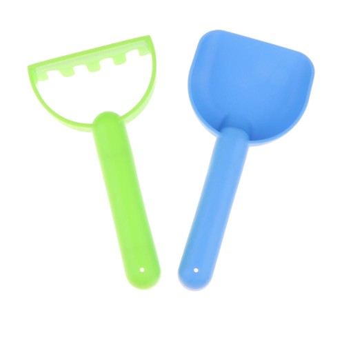 2 Piece Colorful Shovel & Rake Toy Set for