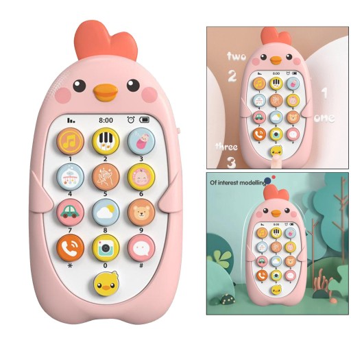 Edukacyjny telefon komórkowy dla dzieci piskląt z kreskówek
