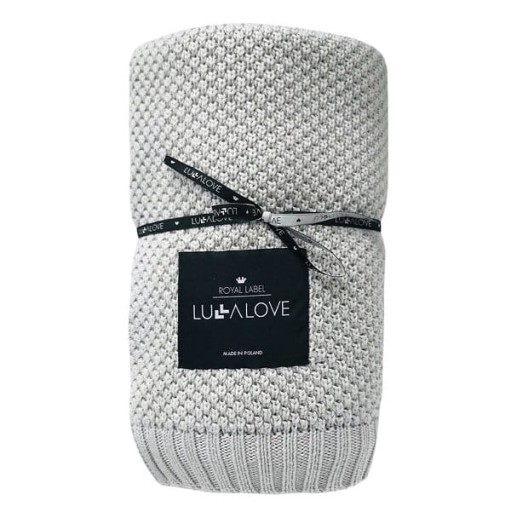 LULLALOVE KOCYK BAMBUSOWY 80x100 CM SZARY MAKARONIK