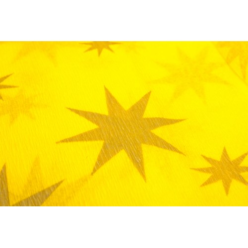 MARSZCZONA BIBUŁA 50 x 200cm mix KOLORÓW w GWIAZDKI zestaw 10 sztuk STARPAK