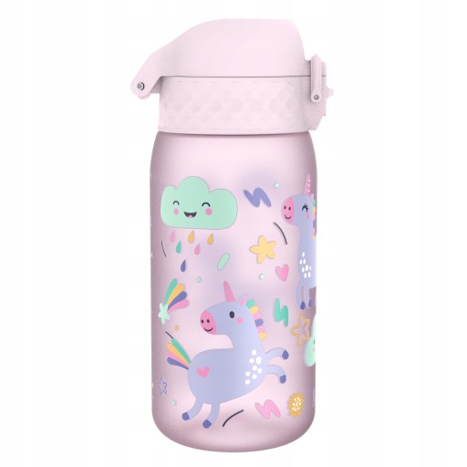 Butelka na wodę Ion8 Unicorns 350 ml różowa