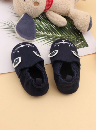 Kapcie dla dzieci dziecięce do żłobka granatowe domowe giętkie BAREFOOT 24