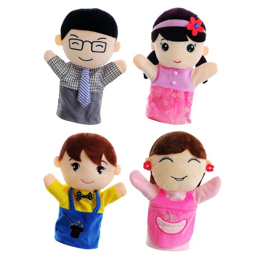 1 PC Cartoon Hand Puppet Urocza Rodzinna Ręka Doll