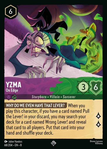 Disney Lorcana 8JAF #068 Yzma - On Edge