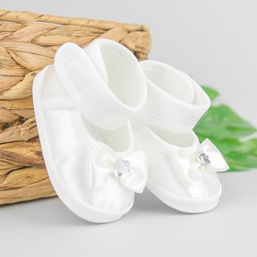Buciki Battesimo rozmiar 10 cm kolor biały