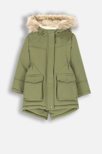 Kurtka Zimowa Dziewczęca Khaki 122 Coccodrillo ZC4