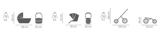 FARO Camarelo 2w1 wózek wielofunkcyjny Polski Produkt kolor - 01 szary