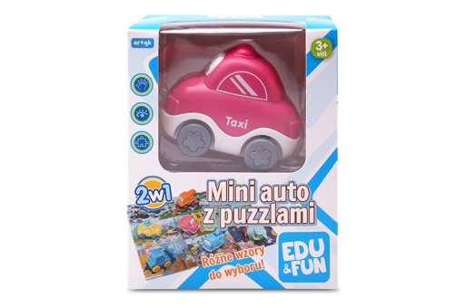 ARTYK 25850 Mini auto z puzzlami EDU&FUN Taxi