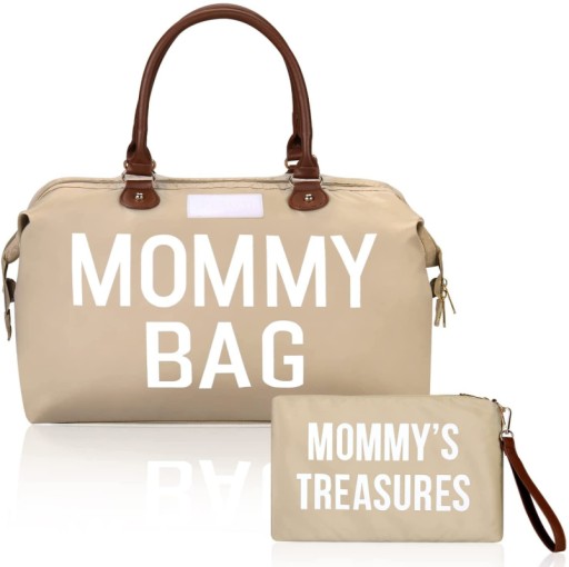 Mommy bag - Brązowy, zestaw 3szt