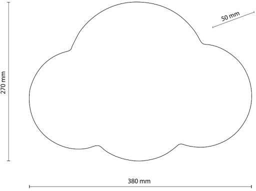 KINKIET LAMPA ŚCIENNA TK LIGHTING CLOUD 4966 KSZTAŁT CHMURKI NIEBIESKI