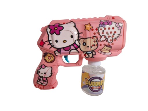 PISTOLET DO BANIEK Z KUROMI MASZYNA DO BANIEK MYDLANYCH NA BATERIE + PŁYN