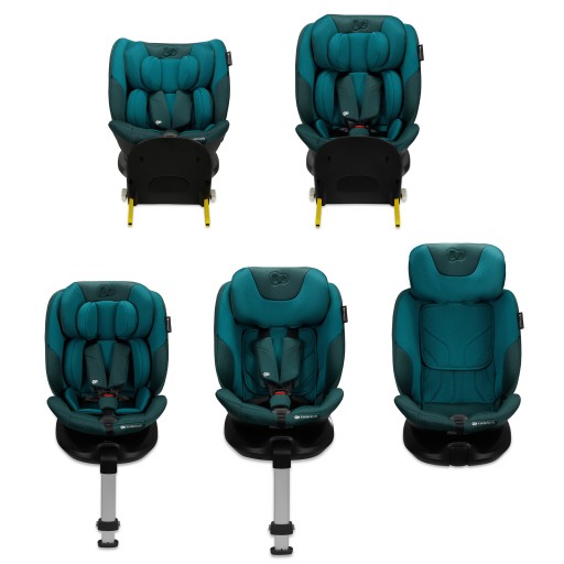 Fotelik samochodowy Kinderkraft I-FIX 0-36 kg ISOFIX obrotowy zielony
