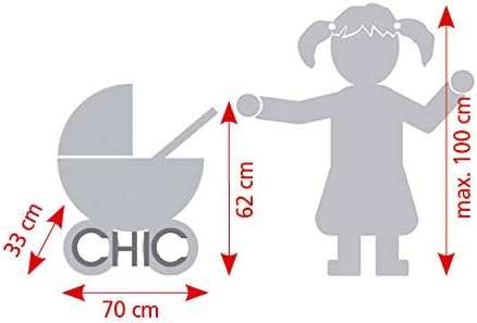 Wózek dla Lalek Bayer Chic Lola 3-Koła Regulowany do 50cm