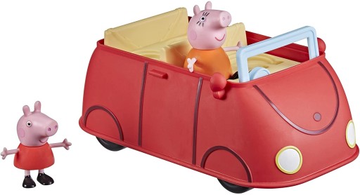 Hasbro Świnka Peppa Czerwony Samochód + Figurki F2184