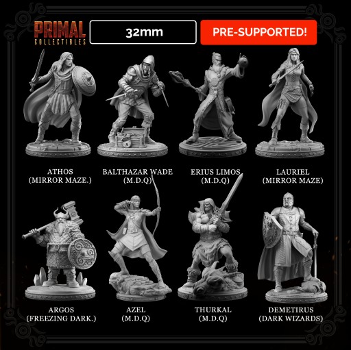 18 miniatures Classic RPG game heroes bundle x18 P