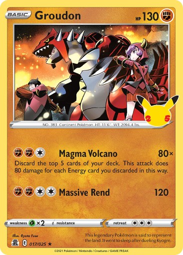 Groudon |017/025|CEL| Celebrations|Rare