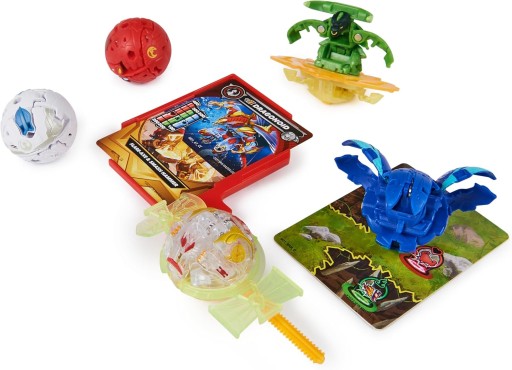 BAKUGAN ZESTAW BITEWNY BAKUGANY 3.0 Battle Pack + AKCESORIA PREZENT DZIECI