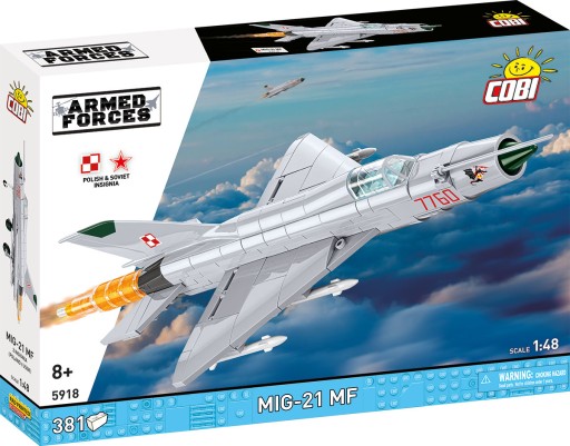 Klocki Cobi 5918 radziecki samolot myśliwski Mig 21 MF Armed Forces 381 el.
