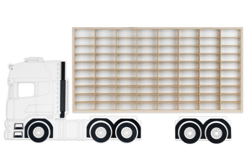 PÓŁKA NA RESORAKI HOT WHEELS SAMOCHODZIKI 80 MIEJSC NA AUTKA ORGANIZER TIR