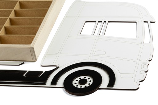 PÓŁKA TIR NA RESORAKI 160 PRZEGRÓDEK HOT WHEELS ZESTAW Z PRZYCZEPĄ PREZENT