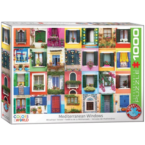 Puzzle Eurographics 1000 elementów Puzzle Śródziemnomorskie okna