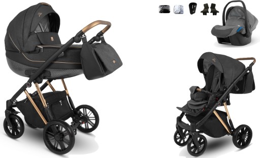 CAMARELO ZEO GOLD WÓZEK DZIECIĘCY 3W1 AKCESORIA - KOLOR 08