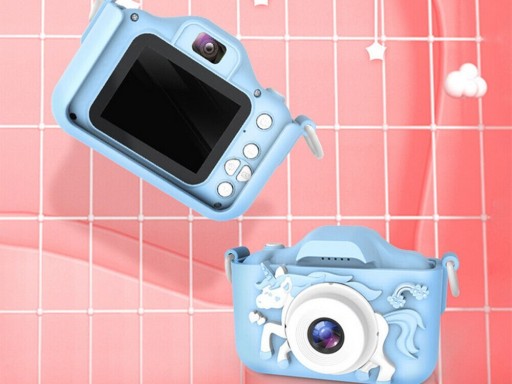DZIECIĘCY Aparat fotograficzny kamera dla dzieci jednorożec AKU USB