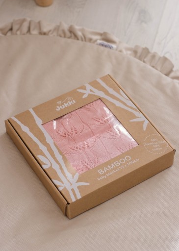 Kocyk Koc Dziany BAMBUS 75x100 cm Blush Pink JUKKI