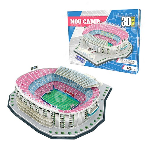 Puzzle 3D stadion piłkarski Camp Nou FC Barcelona piłka nożna model 69 elem