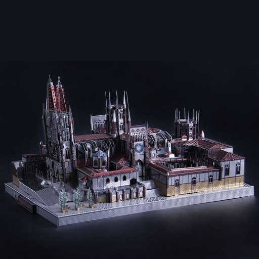 Zestaw do budowy domu 3D z architekturą metalową, zawierający 229 szt. części, bez kleju lub
