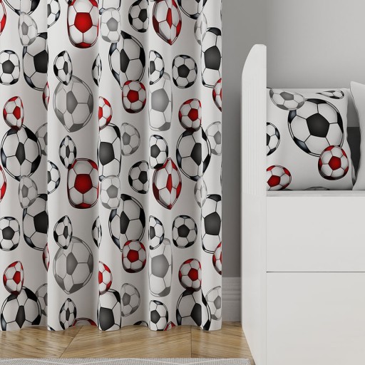 Zasłona Piłka Dla Chłopca sz120x210 Dziecięc Piłki Futbol Z Taśmą Na Żabki