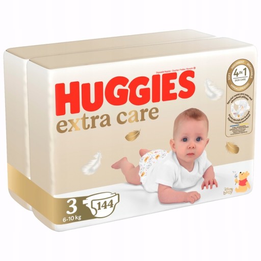 Pieluszki Huggies Extra Care Rozmiar 3 (6-10kg) 144szt.