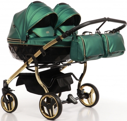 Junama Duo Fluo Line wózek dla bliźniąt 4w1 02 Bazy Obrotowe IQ ORBIT