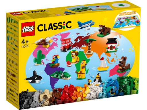 KLOCKI LEGO CLASSIC 11015 DOOKOŁA ŚWIATA