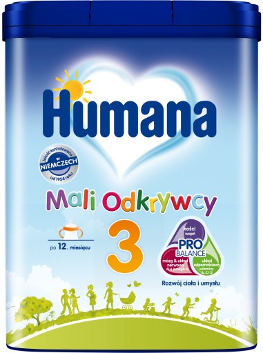 Humana 3 Mali Odkrywcy Mleko modyfikowane po 12. miesiącu 650 g
