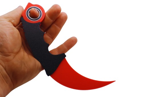 Karambit Fidget Spinner 3D | Fidget Toy Plastikowy | Printolandia Czerwony