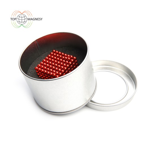 Kulki Magnetyczne 5 mm duże 512 szt Czerwone