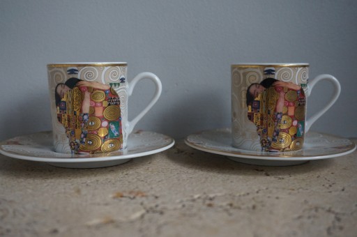 Zdjęcie oferty: GOEBEL Gustav Klimt filiżanki espresso 2szt. KOMPLET ARTIS ORBIS POCAŁUNEK