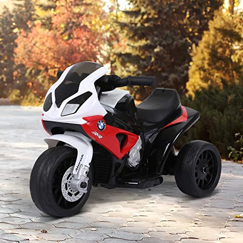 HOMCOM BMW S1000RR Licensed 6V Kids Electric Motorbike 3 Wheel Ride on Moto