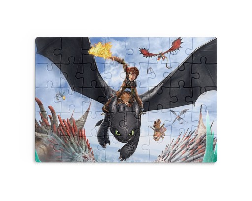 PUZZLE 30/70/96/110 ELEMENTÓW SUBLIMACJA EKO PUDEŁKO JAK WYTRESOWAĆ SMOKA!