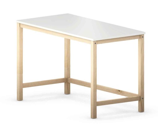 Biurko prostokątny Womeb 120 x 60 x 75 cm biały