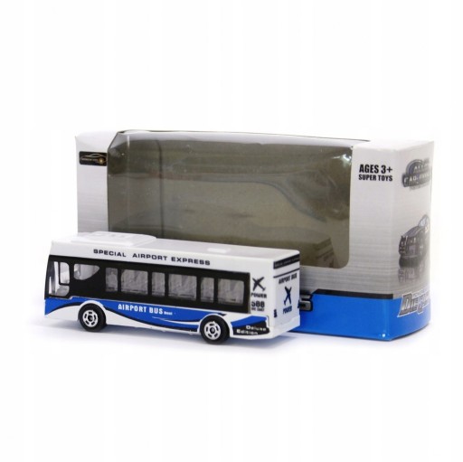 Autobus Midex Airport Bus niebieski