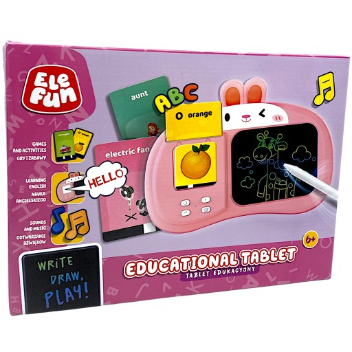 Elefun Tablet edukacyjny dla dzieci różowy