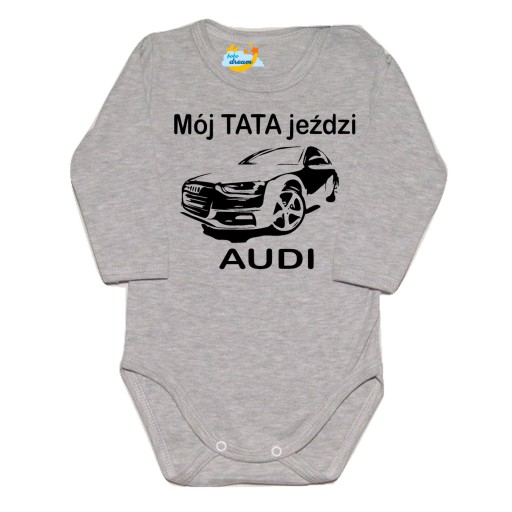 Body MÓJ TATA JEŹDZI AUDI szare 104 3 lata +